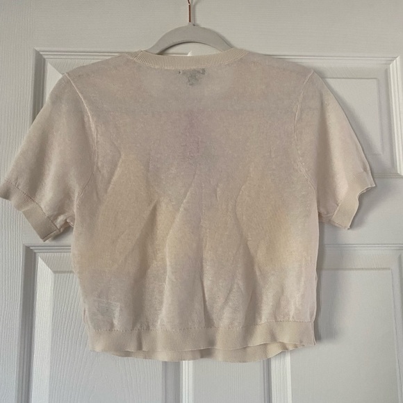 Wild Fable Cream Crop Top Ribbed Style - Picture 4 of 4